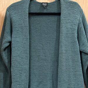 Eileen Fisher teal cardigan, size M